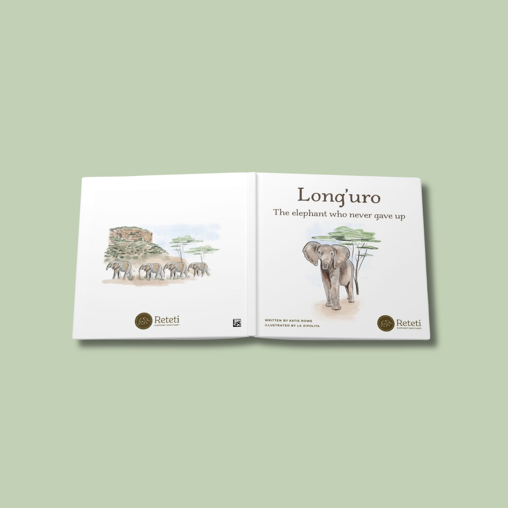 "Long'uro. The elephant who never gave up." Written by Katie Rowe